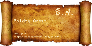 Boldog Anett névjegykártya